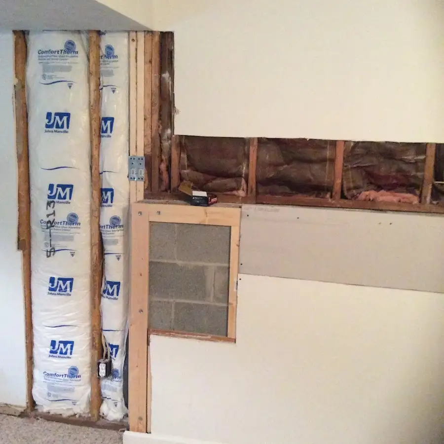 Wall insulation replacement during Odor Removal & Deodorization in Hamilton